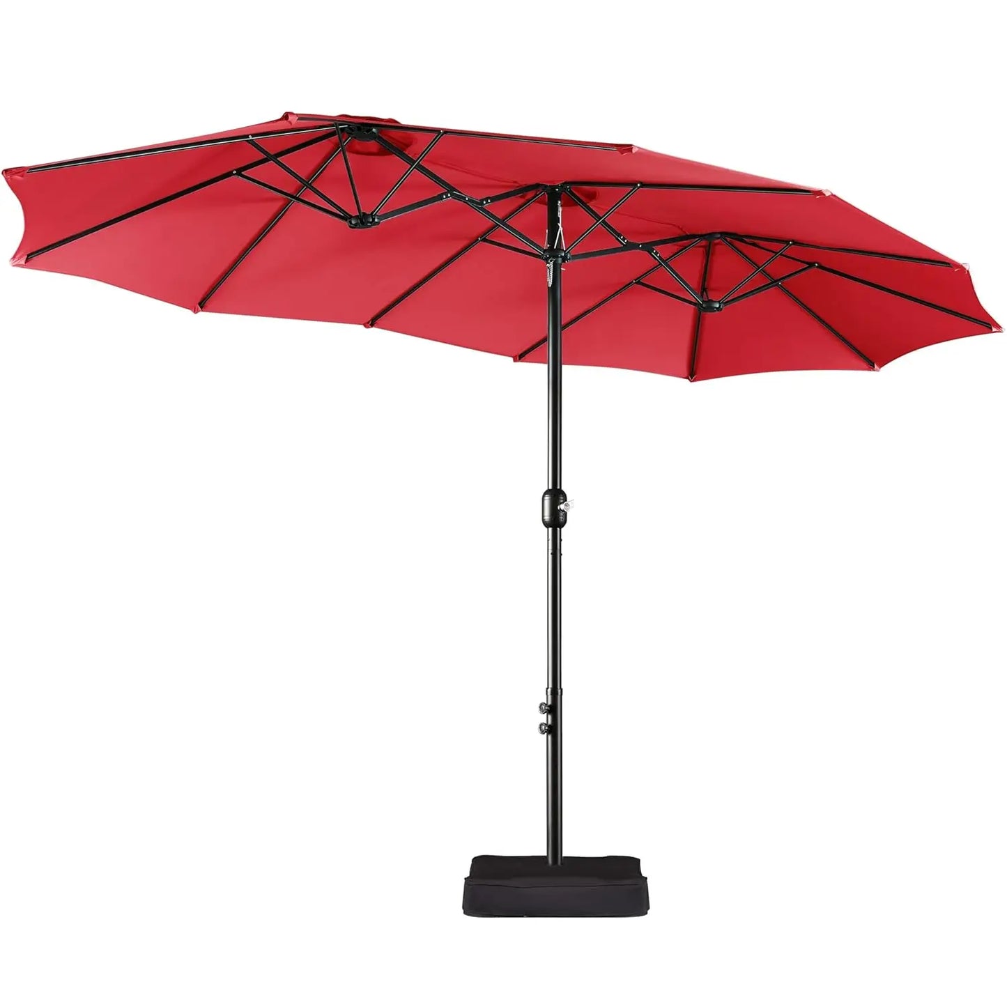 Double Sided Patio Market Umbrella With Base Included UV Resistant