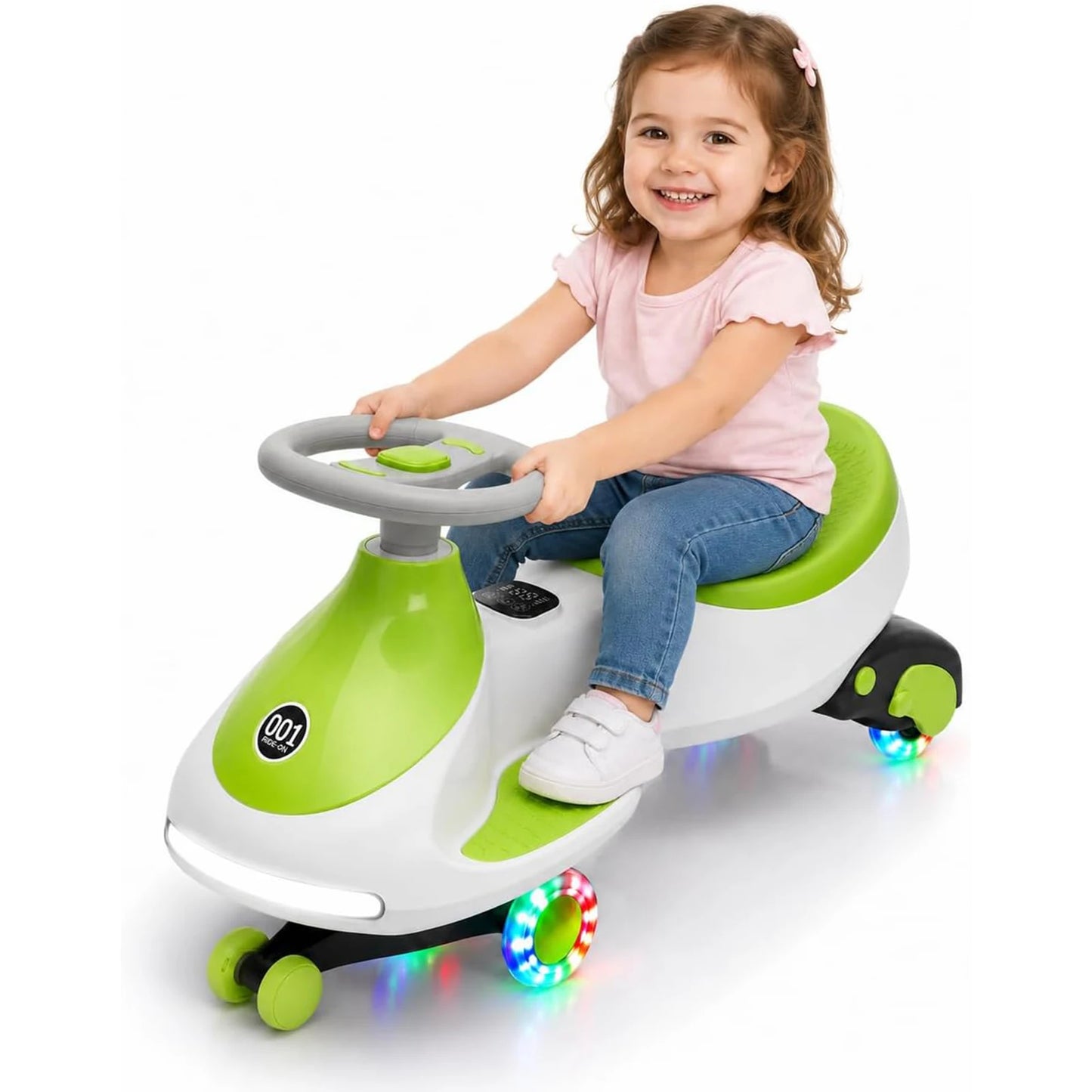 HiMISS 12V Wiggle Car For Kids Ride On Toy MusicPlus