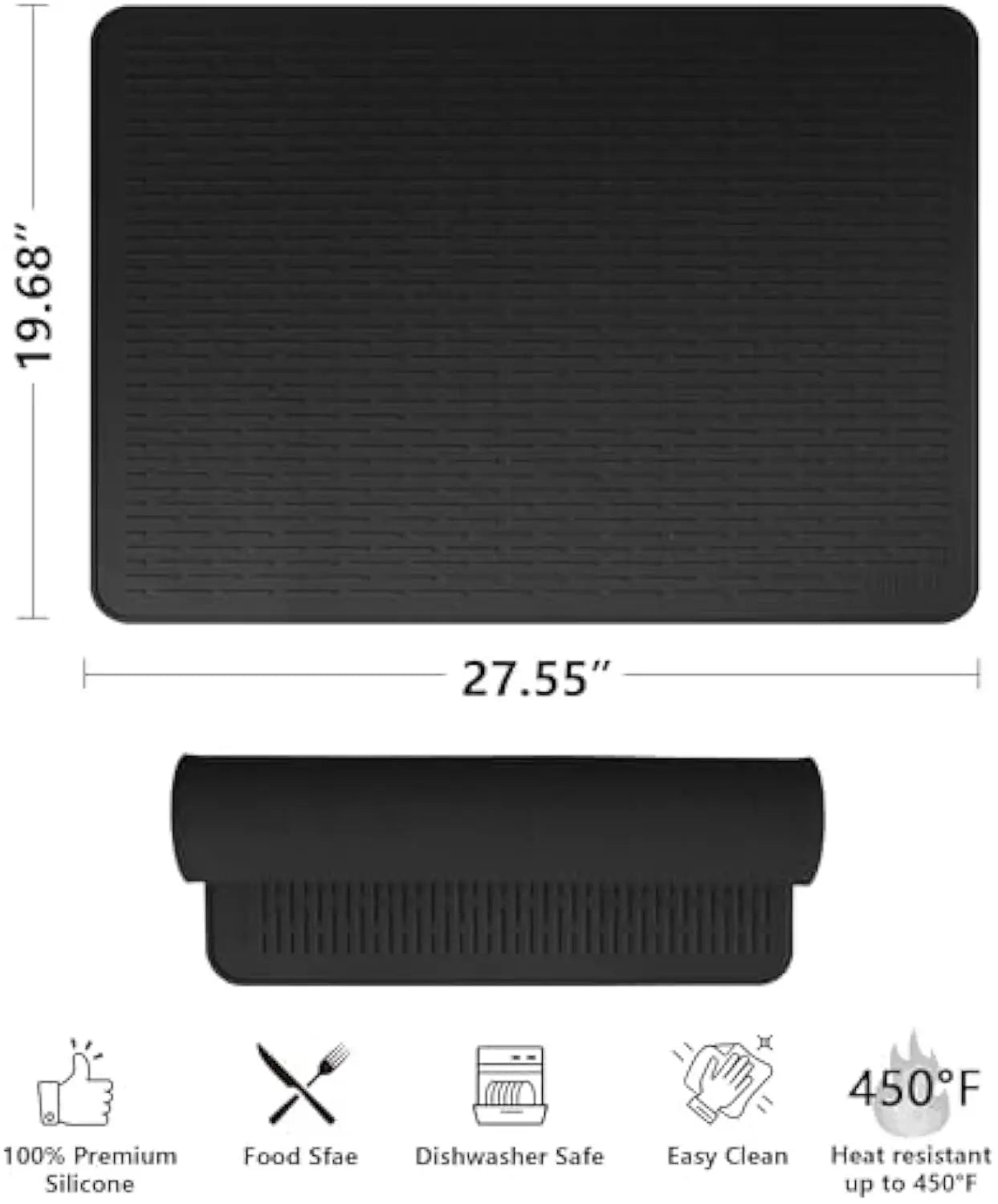 Silicone Stove Top Cover Mat Heat Resistant Protector For Glass Cooktops