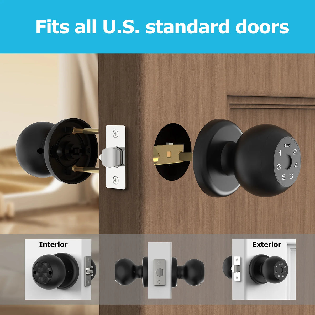 Viladepot Smart Fingerprint Door Lock With Passcode And App Control