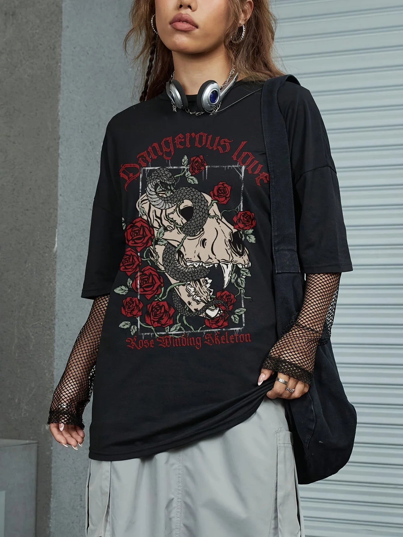 New Stylish Printed Round-Neck Drop-Shoulder Oversized T-Shirt