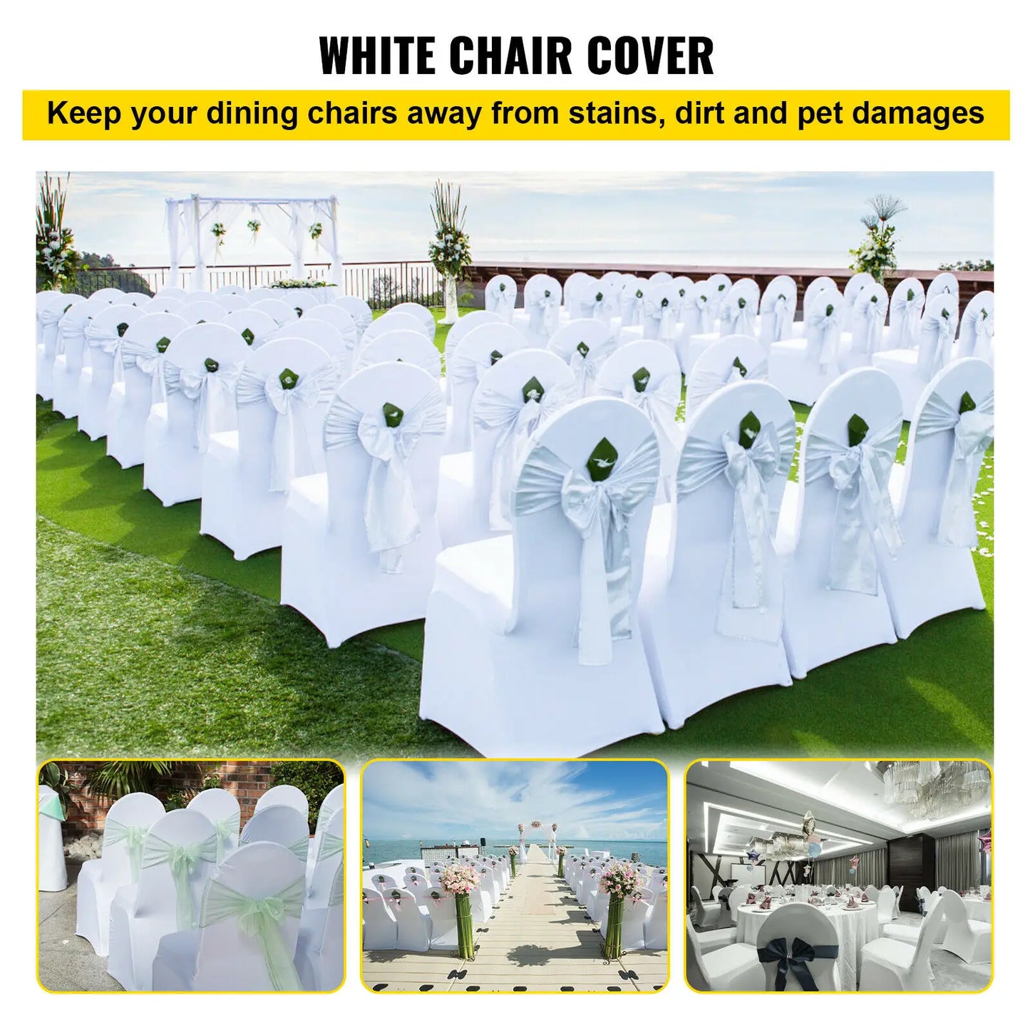 Wedding Chair Cover Spandex Slipcover Banquet Hall Dining