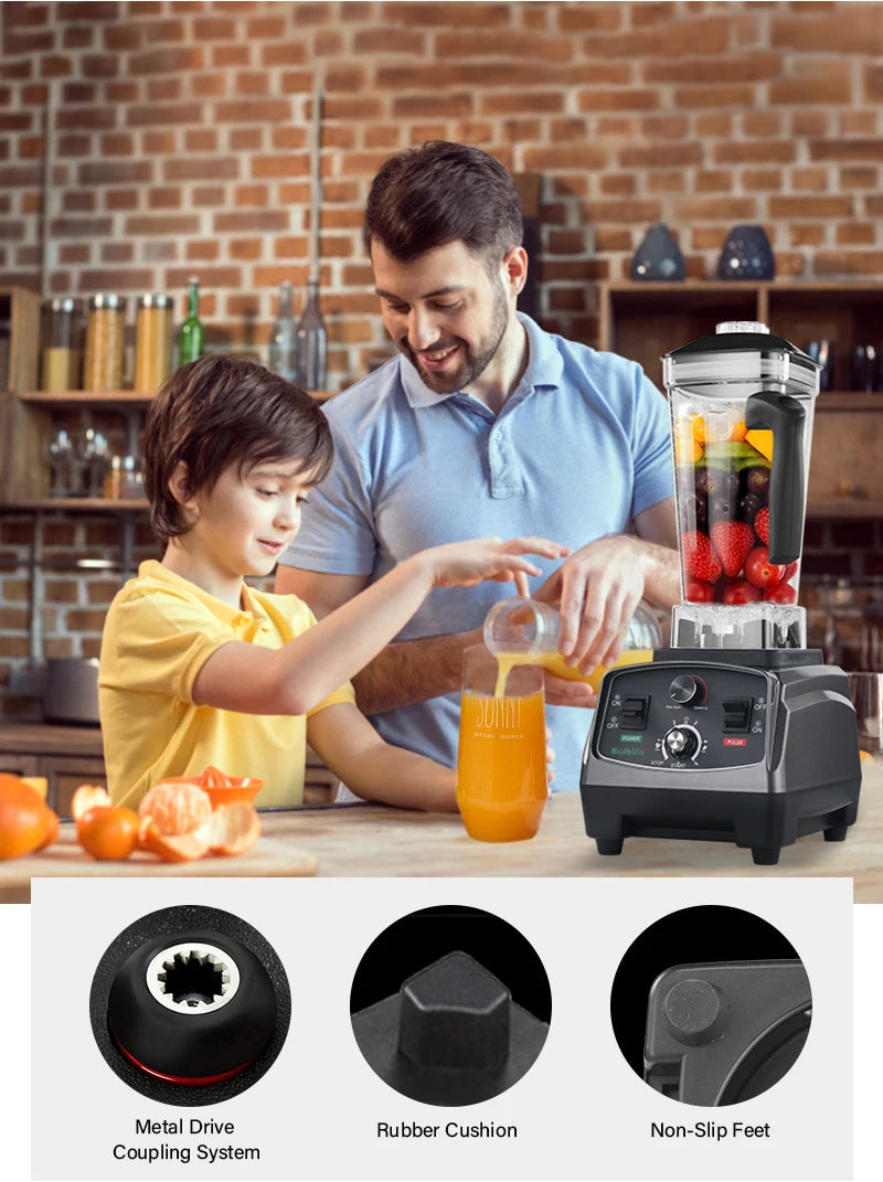 Biolomix 3HP 2200W Heavy Duty Commercial Blender Mixer Juicer