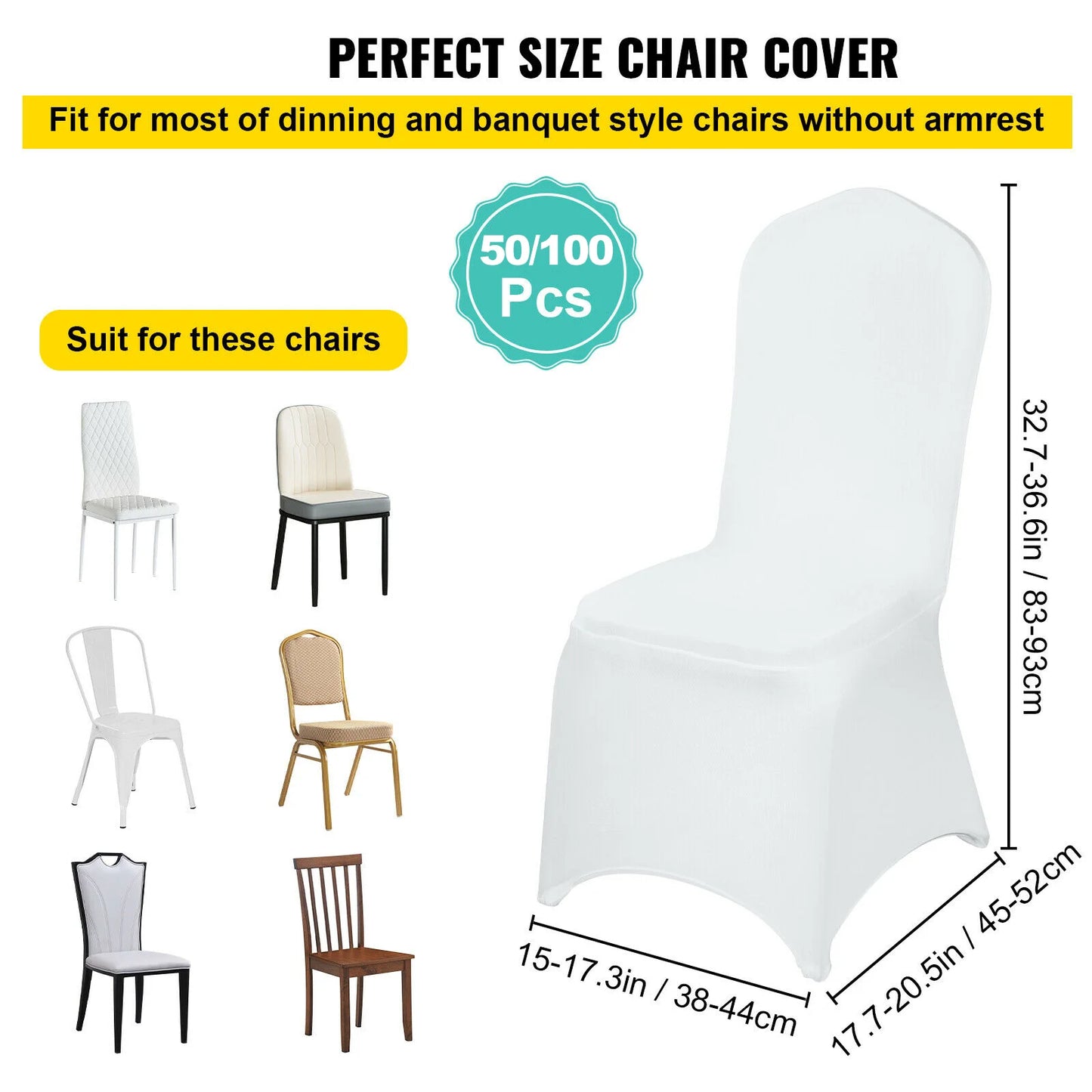 Wedding Chair Cover Spandex Slipcover Banquet Hall Dining