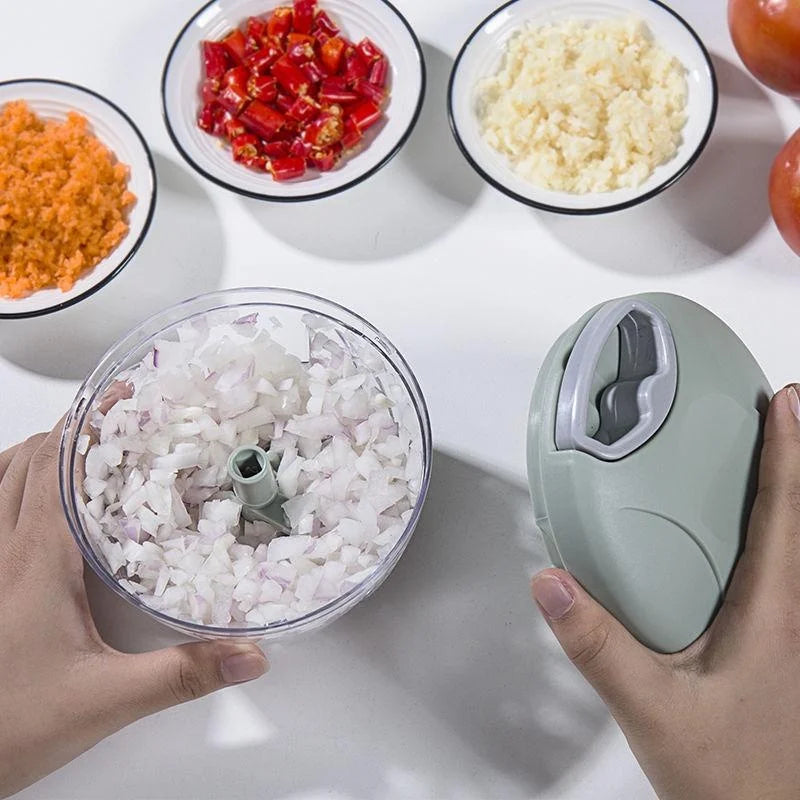 Manual Stainless Steel Garlic Chopper For Vegetable Rotation Press