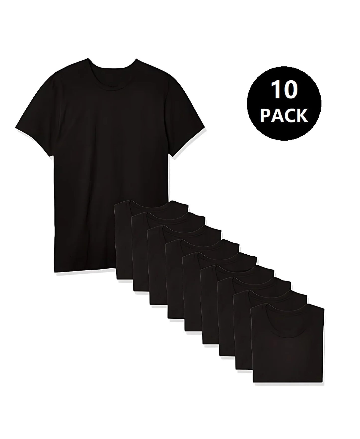 Mens Classic Crew Neck Cotton Blend Short Sleeve Tees Pack