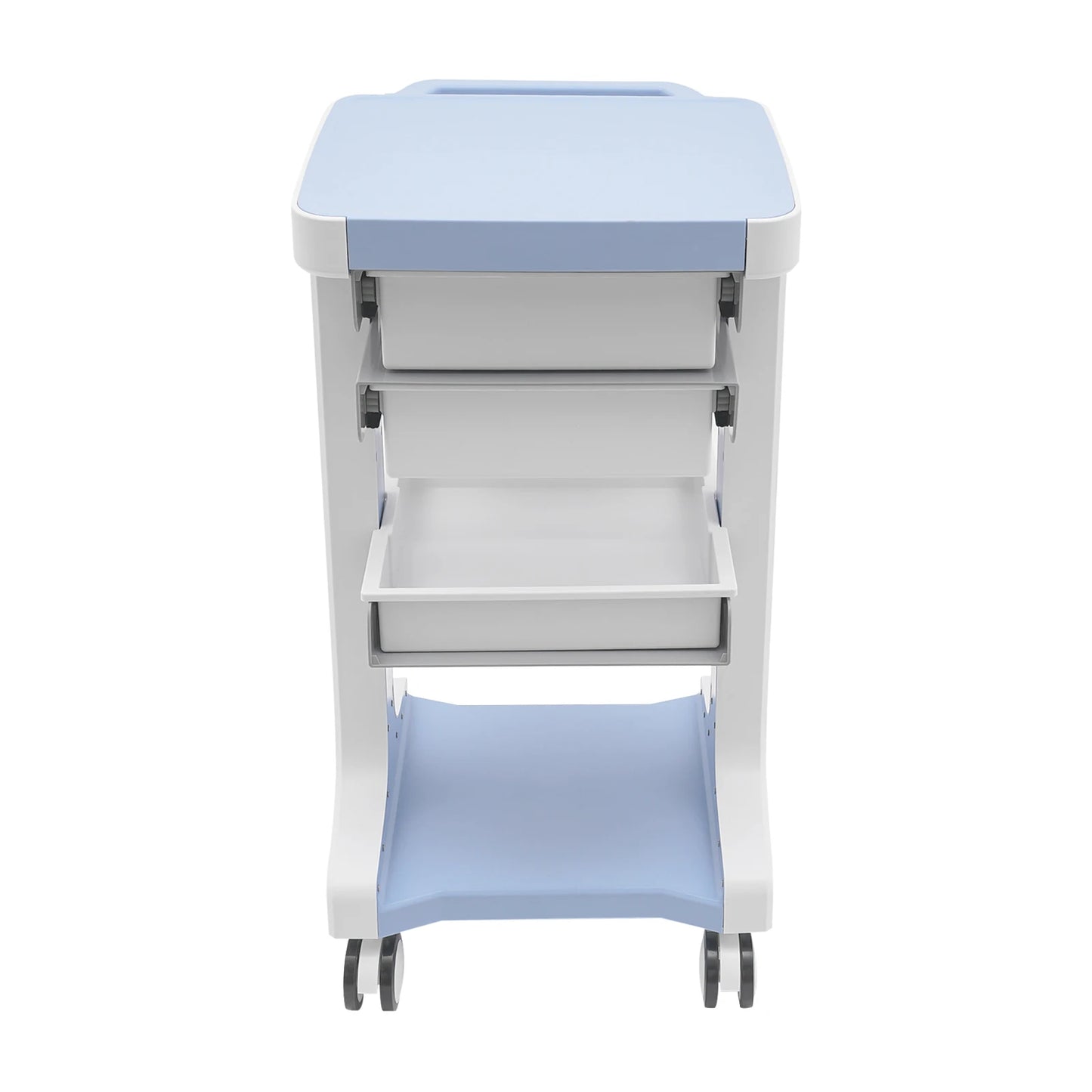 3-Tier Beauty Salon Trolley, 2 Drawers Mobile Storage Cart, 41*41*67cm Utility Cart on Wheels for Barber Stores, Clinics, Spas