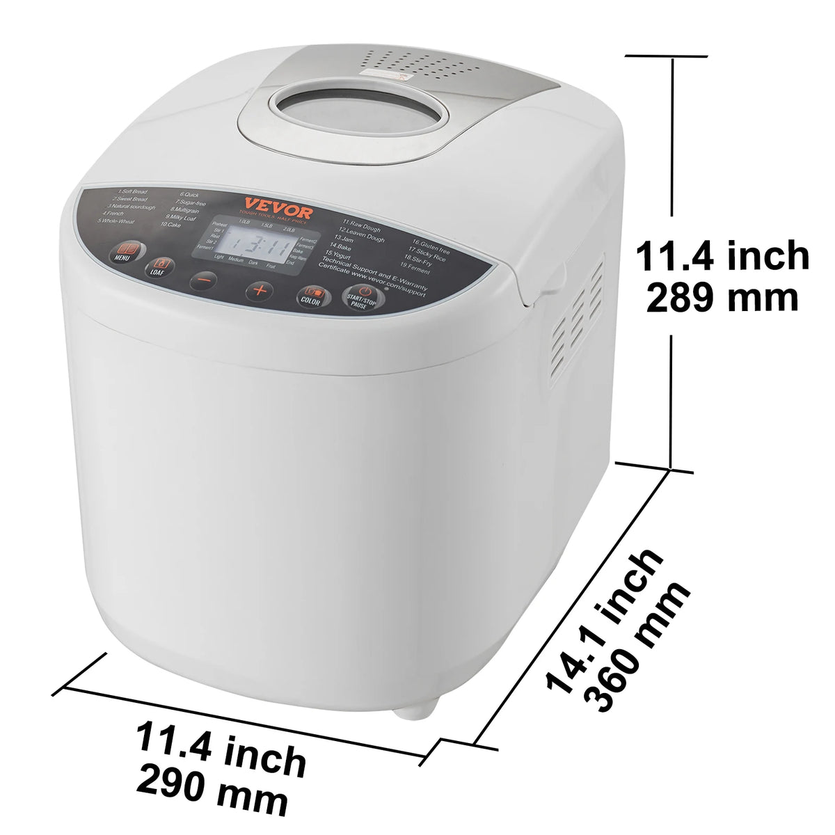 SucceBuy 15 Program Automatic Bread Maker With Gluten Free Setting