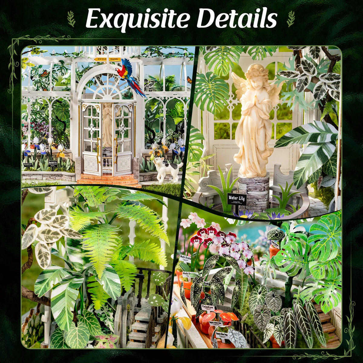 Rolife Wooden Dollhouse 3D Puzzle Oxygen Oasis Led Craft Kit