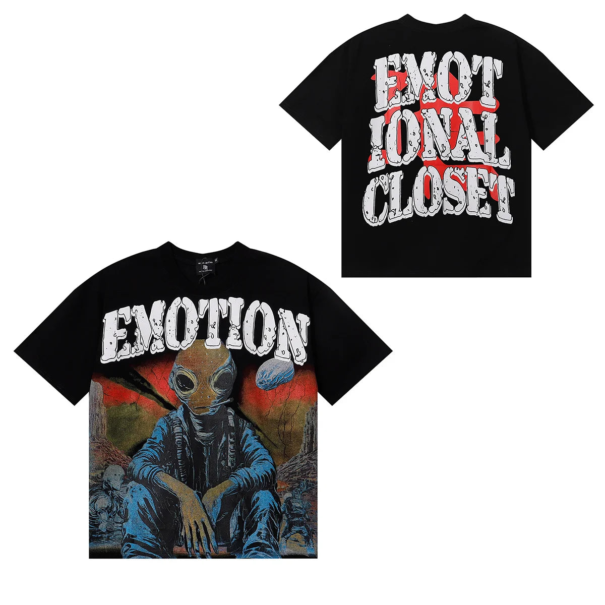 Streetwear Mixed Emotions Graphic Tee For Men And Women
