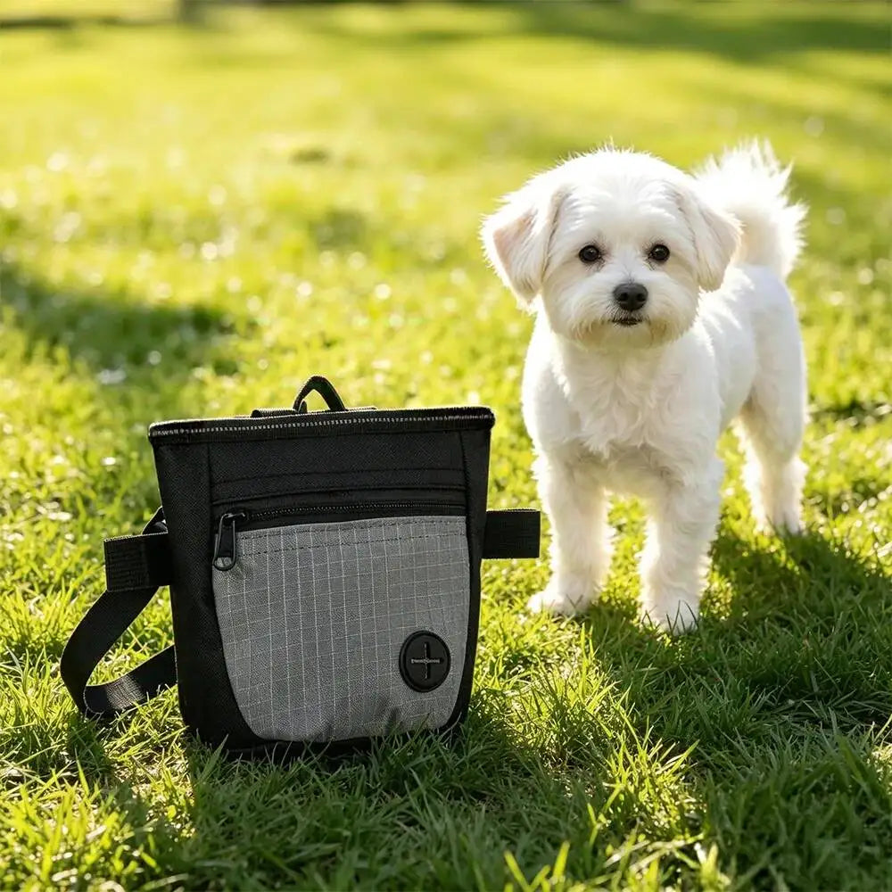 Pet Treat Bag With Magnet Closure – Walking Fanny Pack, Training Snack Pouch For Going Out, Small Dog Artifact