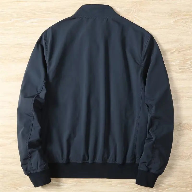 Mens Lightweight Stand Collar Jacket Casual Business Outerwear