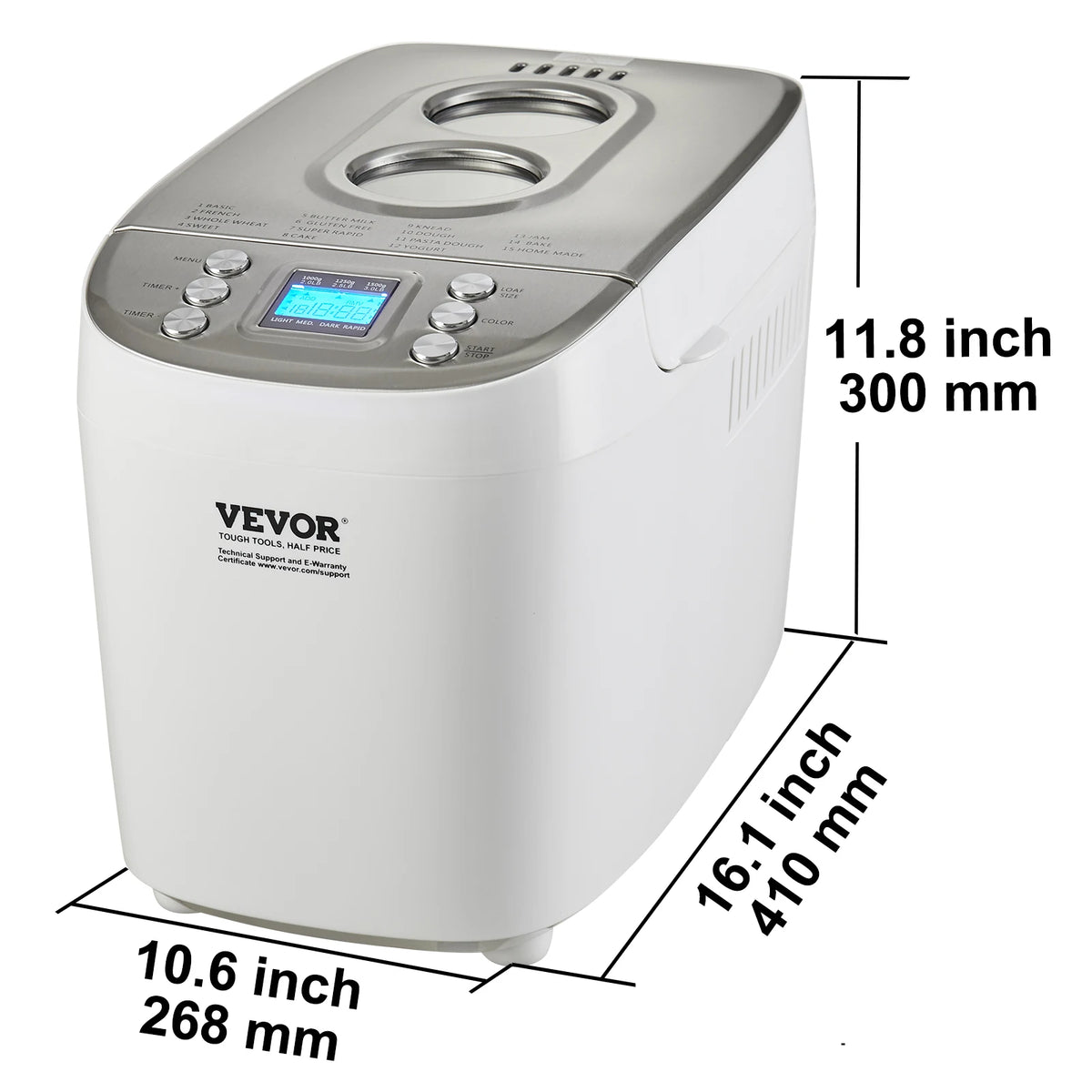 SucceBuy 15 Program Automatic Bread Maker With Gluten Free Setting