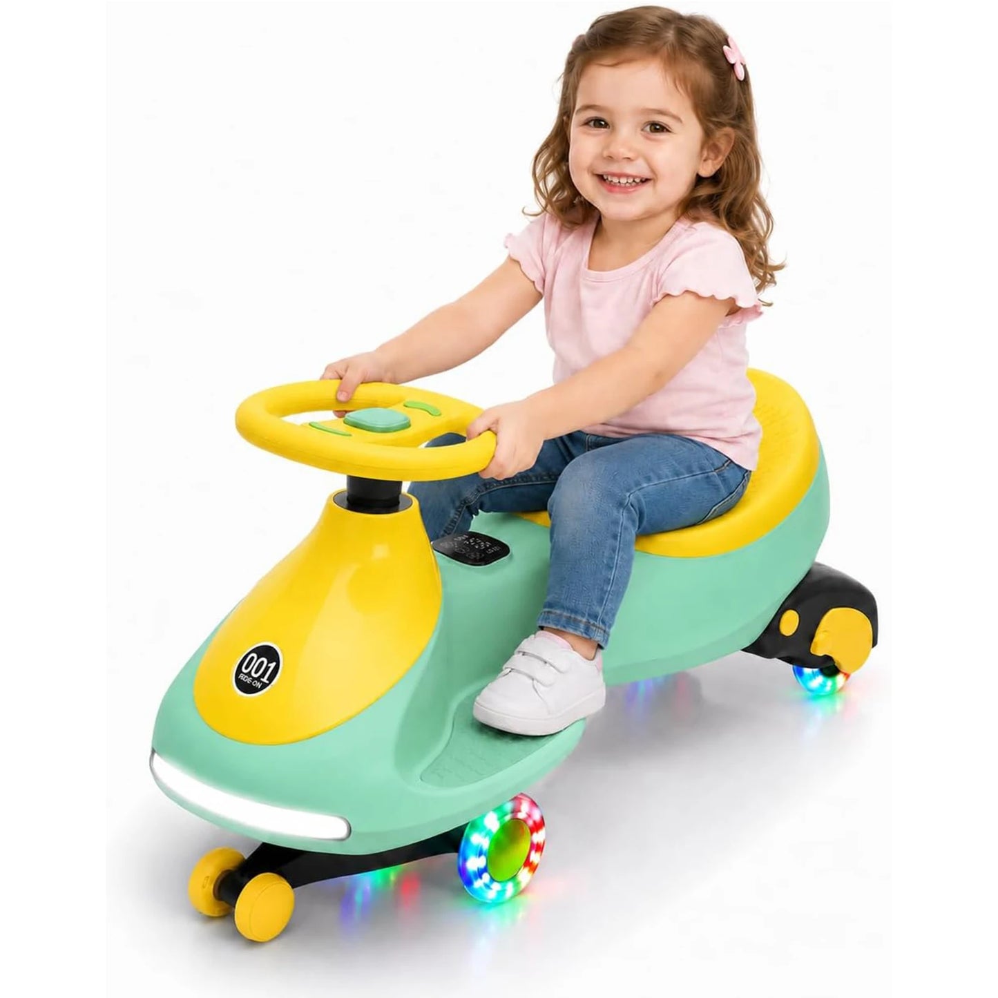HiMISS 12V Wiggle Car For Kids Ride On Toy MusicPlus