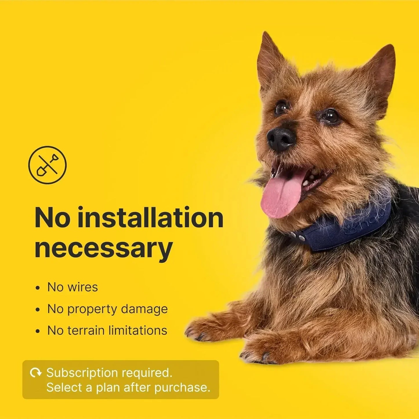 Collar, Keep Your Dog Safely Contained Outdoors with App-Controlled Boundaries and Real-Time Tracking, One Size, Graphite