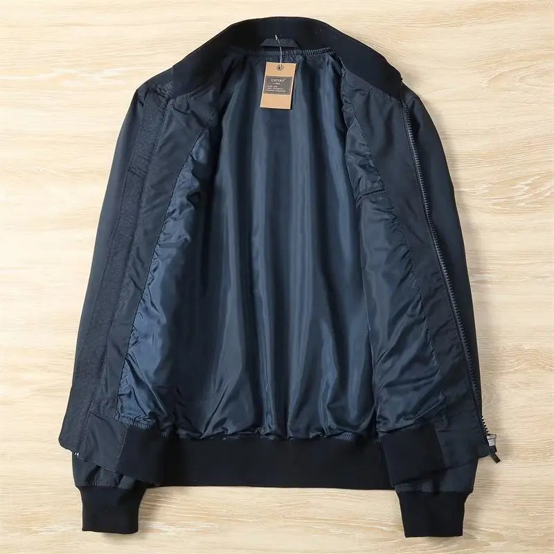 Mens Lightweight Stand Collar Jacket Casual Business Outerwear