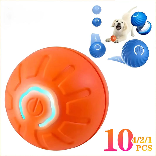 1-10PCS Smart Dog Toy Ball Electronic Interactive Pet Toy Moving Ball USB Automatic Moving Bounce Suitable for Puppy Gift