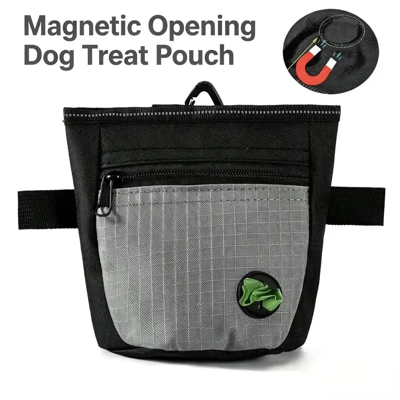 Pet Treat Bag With Magnet Closure – Walking Fanny Pack, Training Snack Pouch For Going Out, Small Dog Artifact