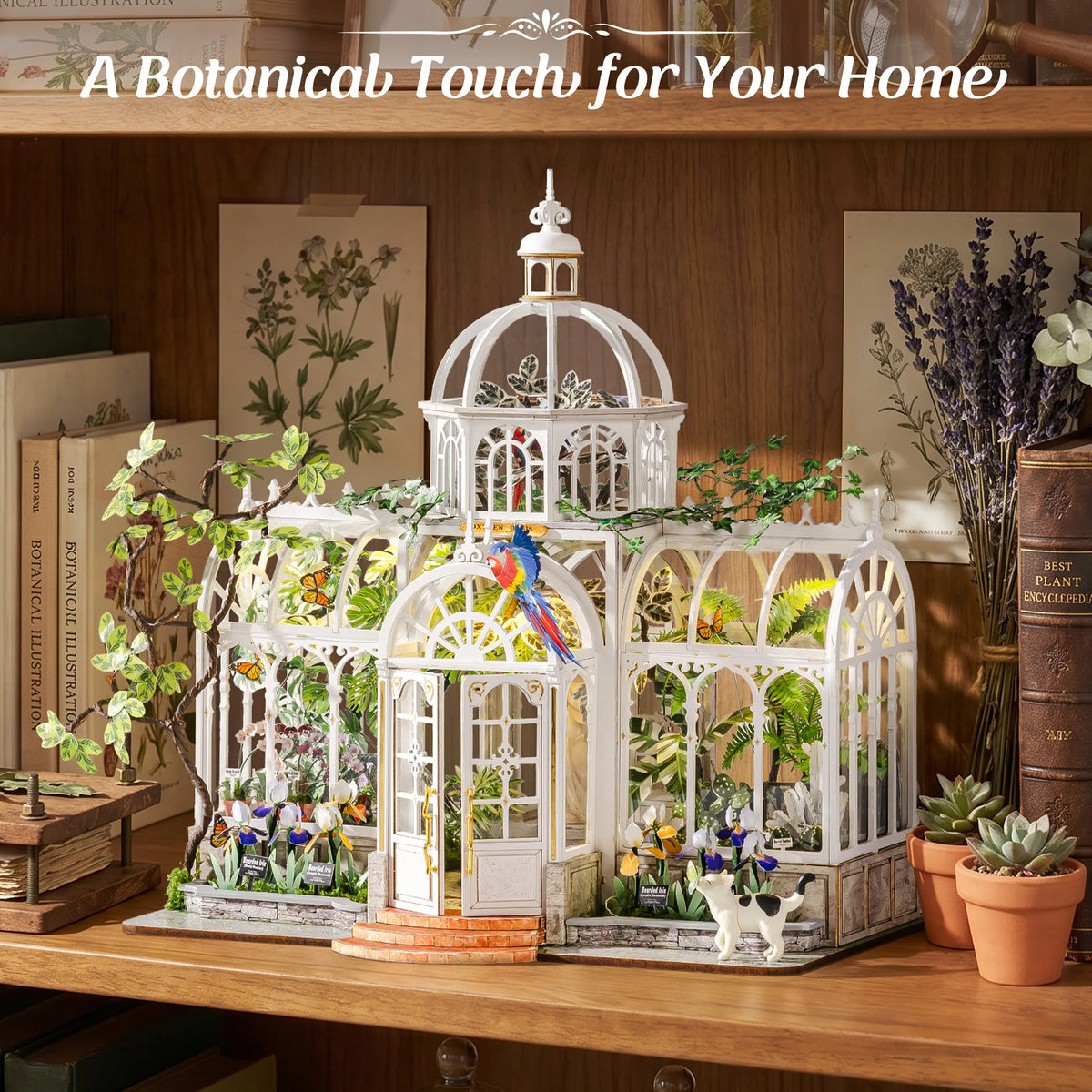 Rolife Wooden Dollhouse 3D Puzzle Oxygen Oasis Led Craft Kit
