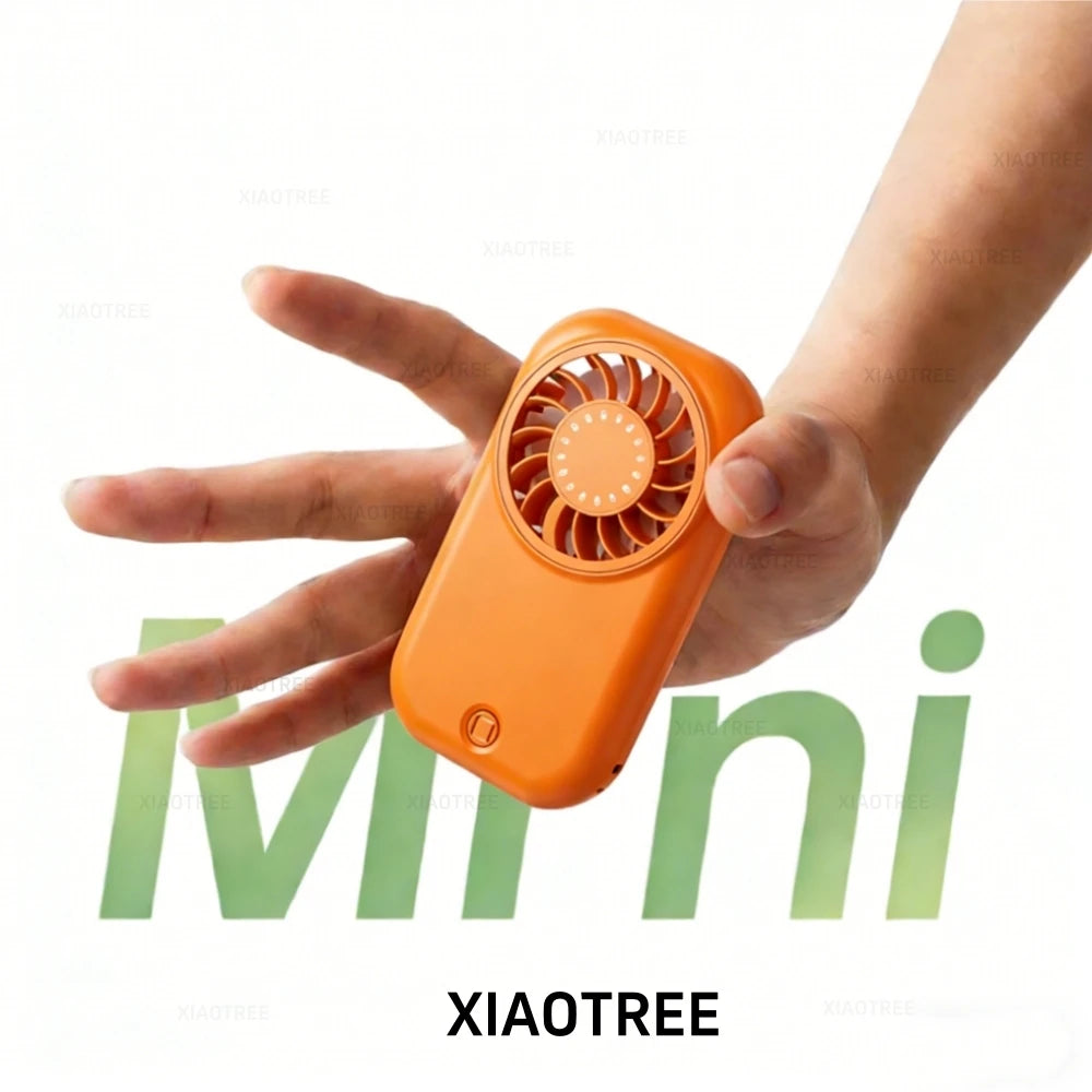 USB Rechargeable Portable Handheld Mini Fan 1200mAh Battery Powered Pocket Cooling Fan for Outdoor Travel Camping