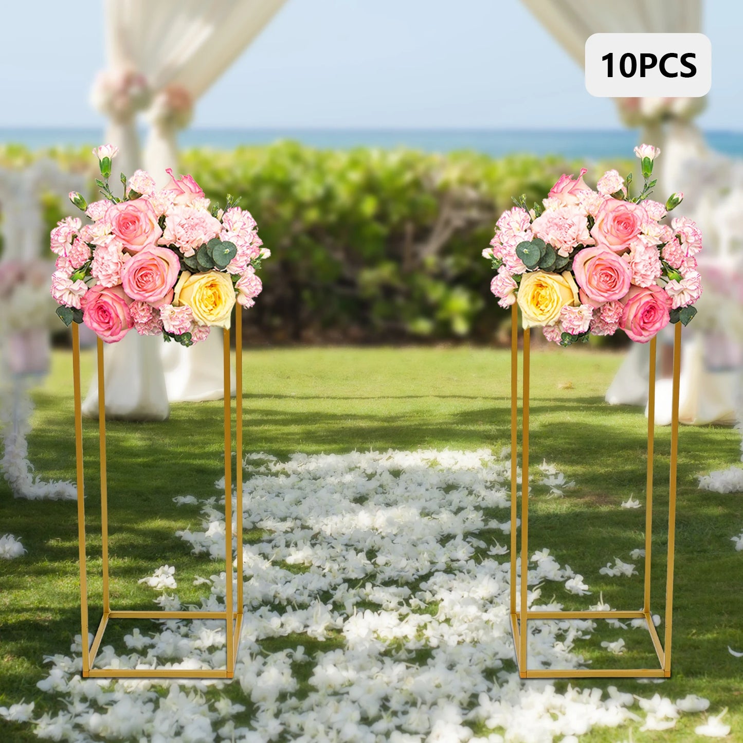 Metal Flower Rack Set 10 Pieces For Weddings Home Decor