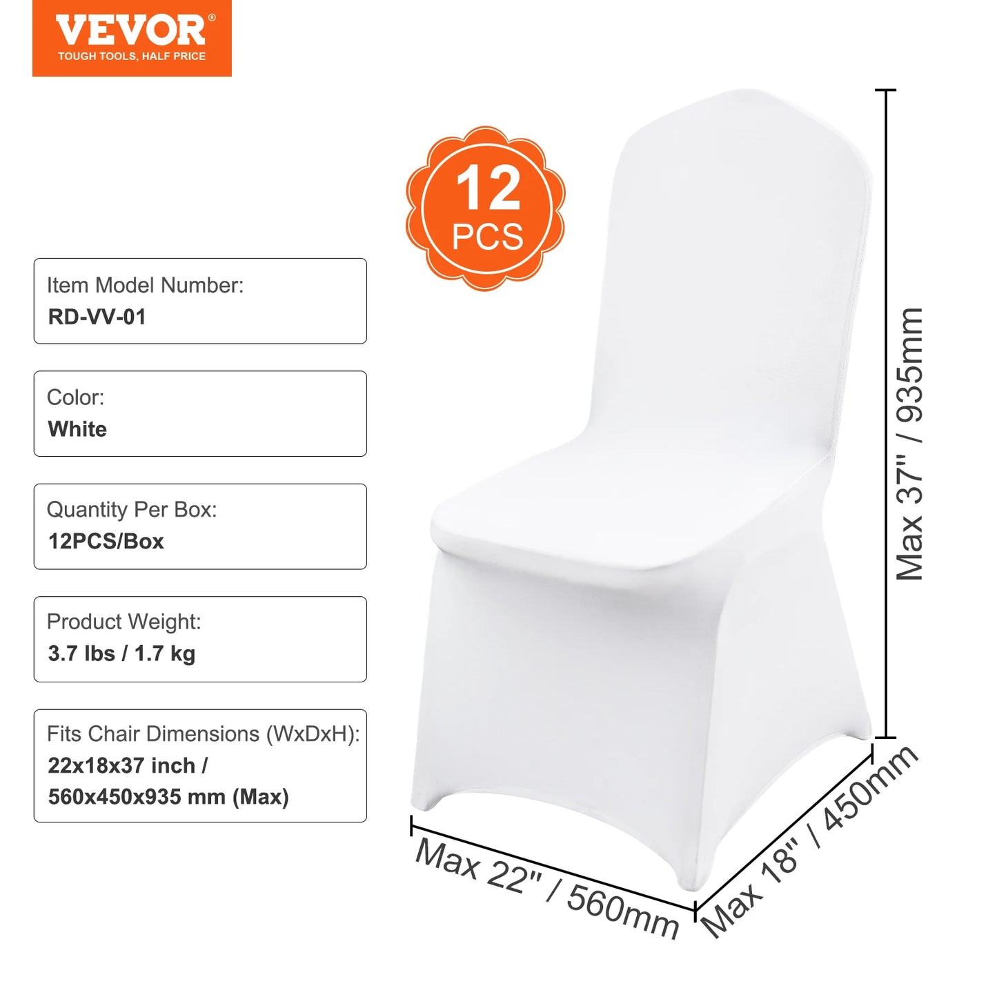 Wedding Chair Cover Spandex Slipcover Banquet Hall Dining