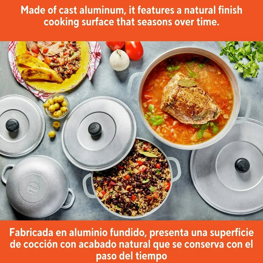 IMUSA Caldero 3-Piece Cast Aluminum Set For Stove And Oven