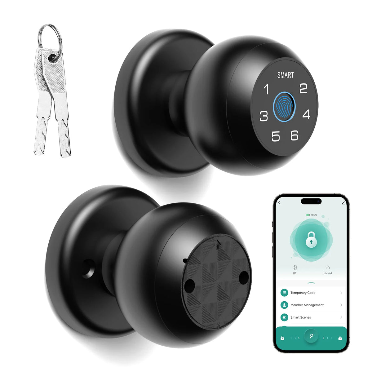 Viladepot Smart Fingerprint Door Lock With Passcode And App Control