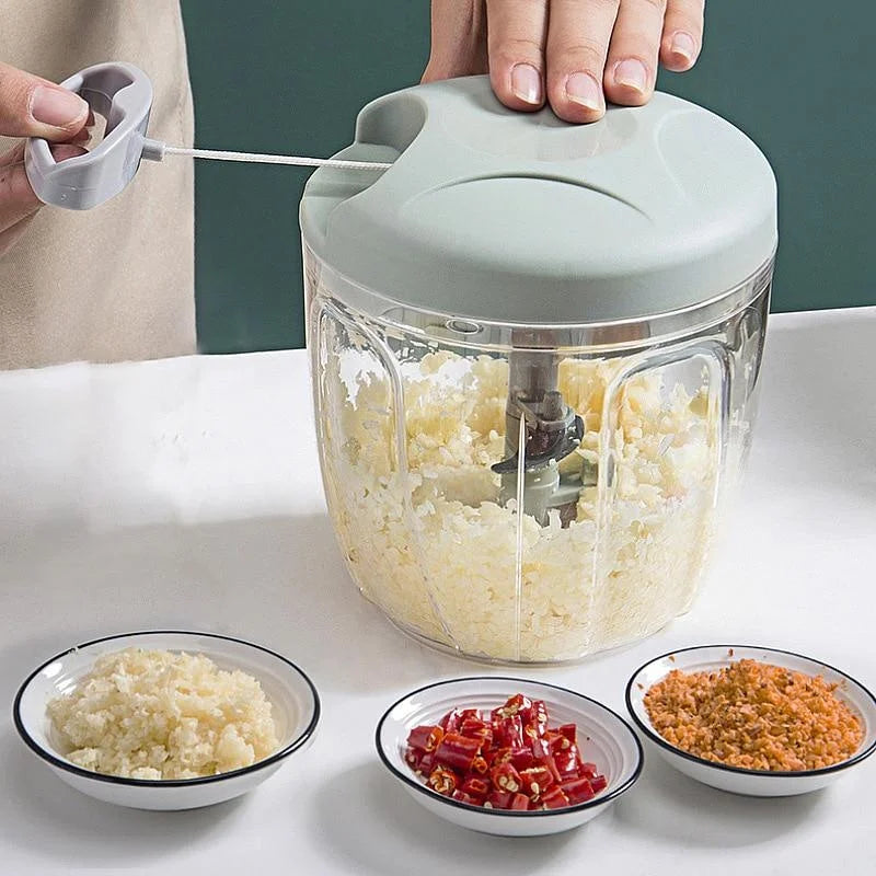 Manual Stainless Steel Garlic Chopper For Vegetable Rotation Press