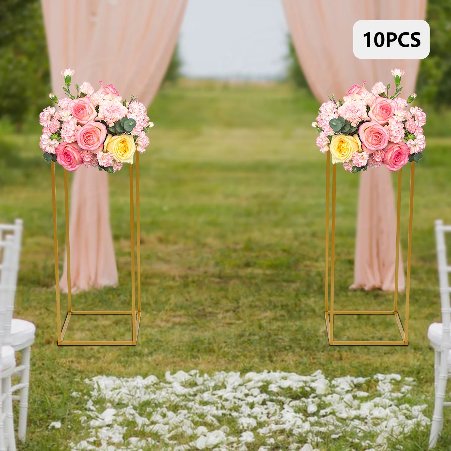 Metal Flower Rack Set 10 Pieces For Weddings Home Decor
