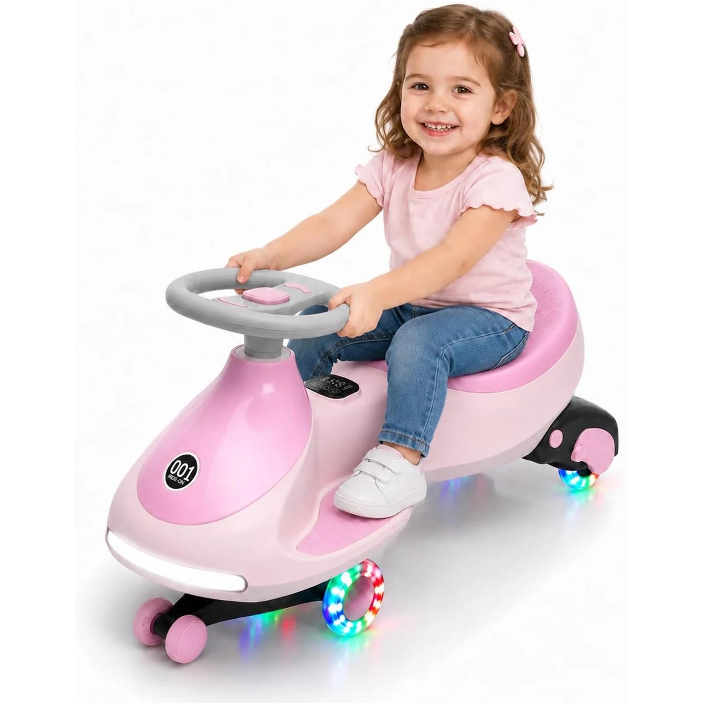 HiMISS 12V Wiggle Car For Kids Ride On Toy MusicPlus