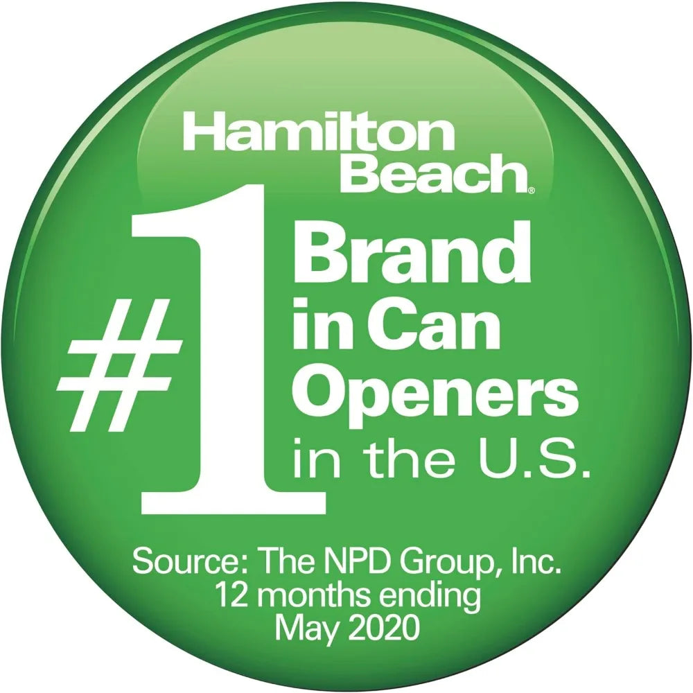 Hamilton Beach Smooth Touch Electric Automatic Can Opener Easy Push Down Lever Eliminates Sharp Edges Opens All Standard-Size