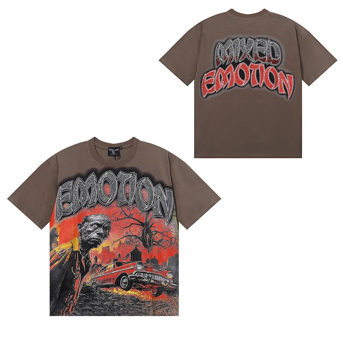 Streetwear Mixed Emotions Graphic Tee For Men And Women