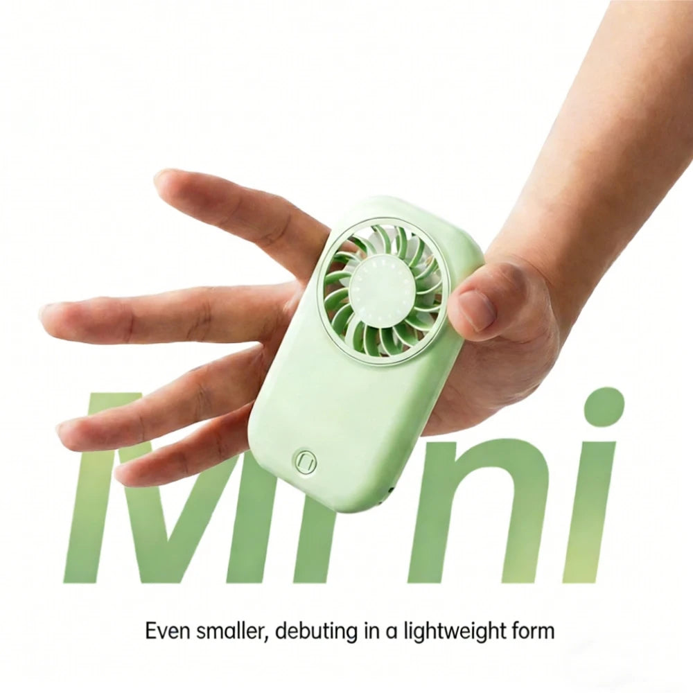 USB Rechargeable Portable Handheld Mini Fan 1200mAh Battery Powered Pocket Cooling Fan for Outdoor Travel Camping