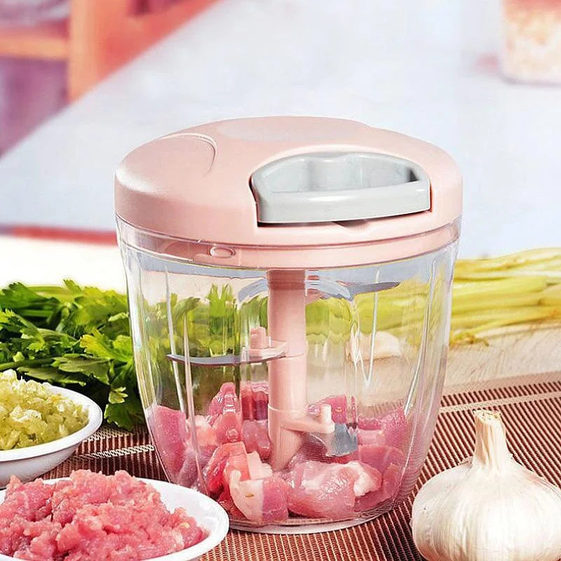 Manual Stainless Steel Garlic Chopper For Vegetable Rotation Press