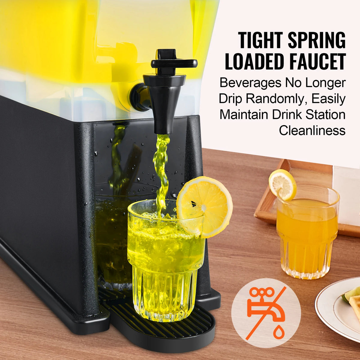 SucceBuy Party Beverage Dispenser With Spigot And Stand