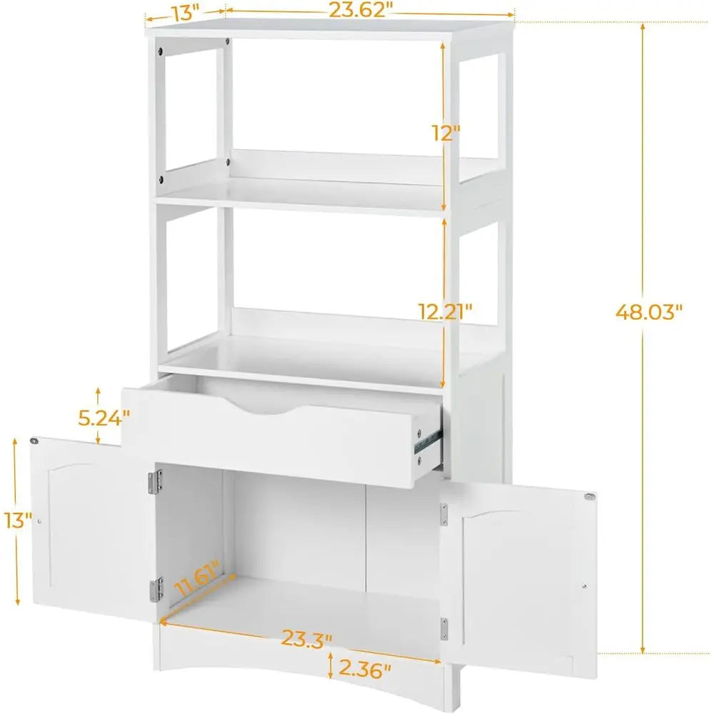 Kitchen Pantry Cabinet with Shelves, Drawers, and Microwave Cart, Freestanding Sideboard with Storage, Bookshelf, Display Unit,