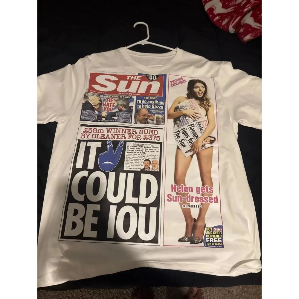 American Letter Graphic Tee Unisex Streetwear Cotton