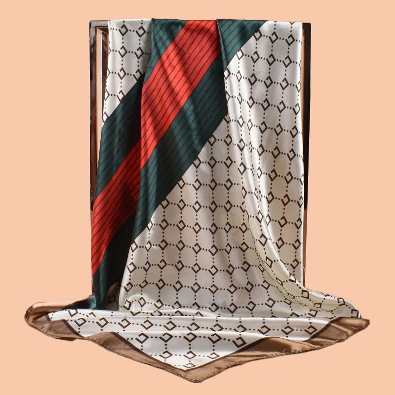 YWQLWJ Satin Square Scarf For Women Beach Accessory Multiuse
