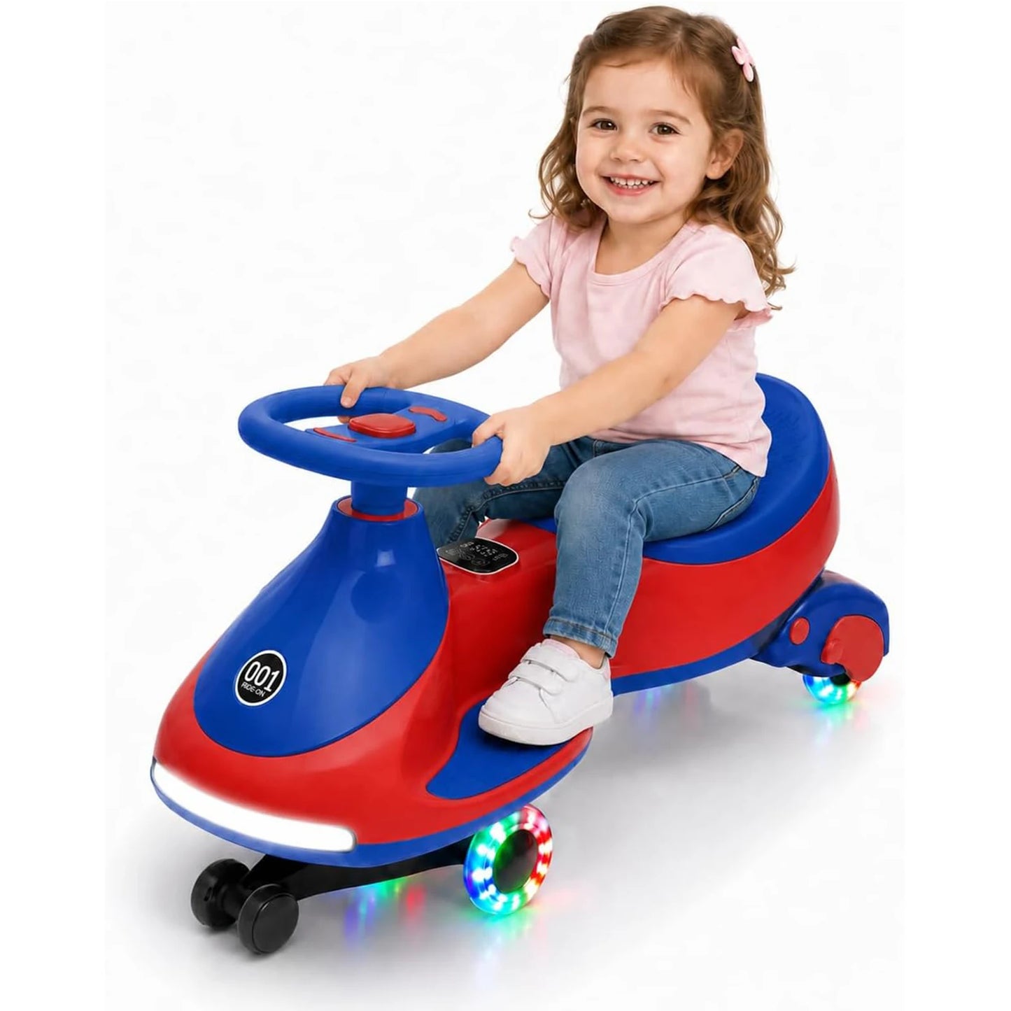 HiMISS 12V Wiggle Car For Kids Ride On Toy MusicPlus