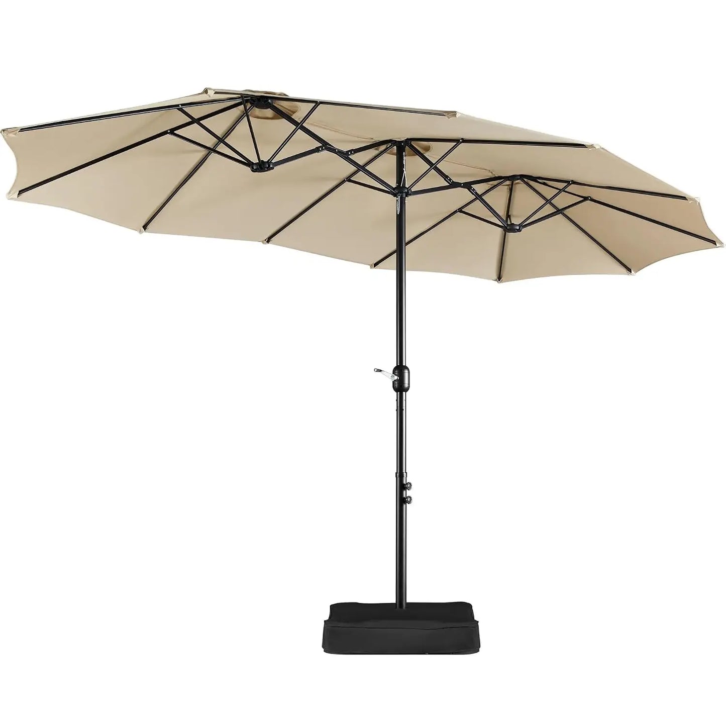 Double Sided Patio Market Umbrella With Base Included UV Resistant