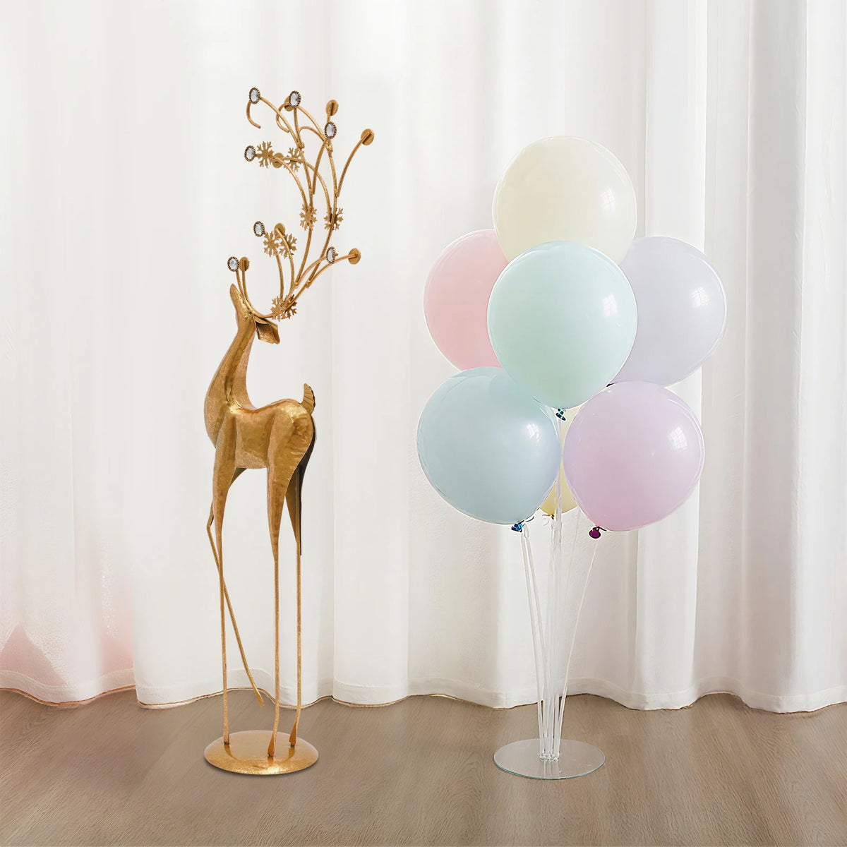 Freestanding Deer Statue Iron Plastic Home Decor Ornament