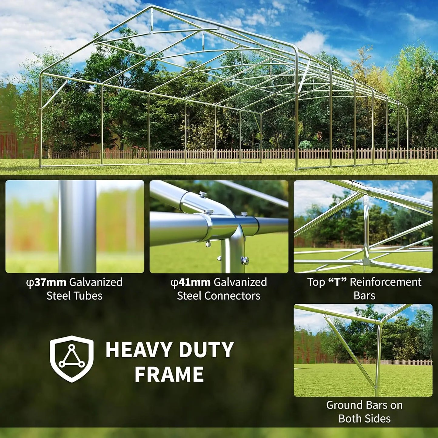 20x40ft Heavy Duty Party Tent Gazebo Wedding Event Shelter Removable Sidewalls Windows Waterproof White, Customized