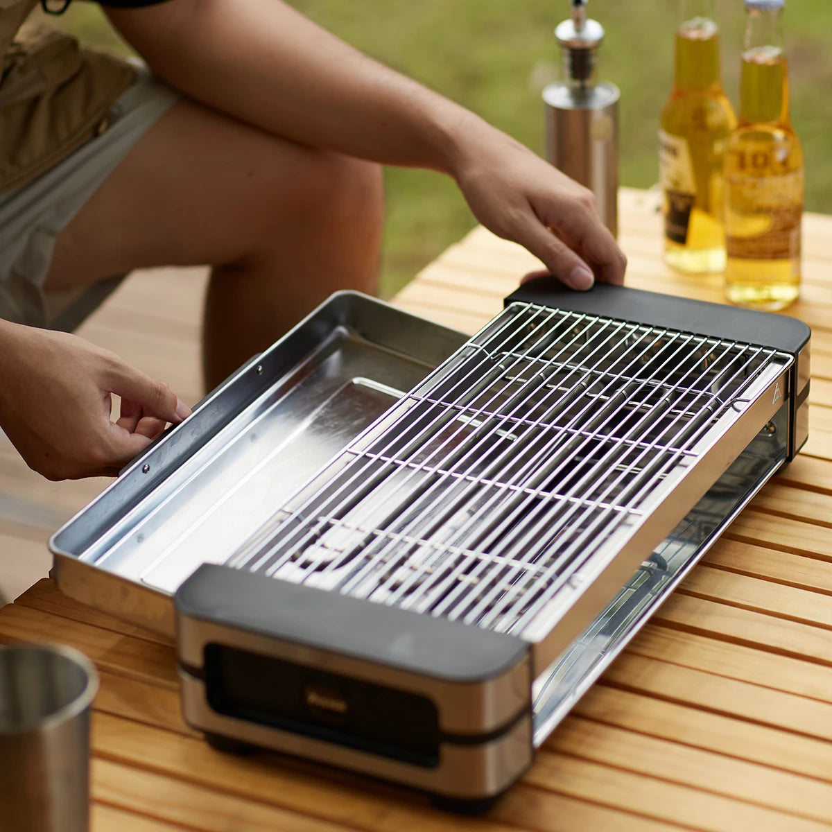 AMERZIS Stainless Steel Electric Grill With Temperature Control