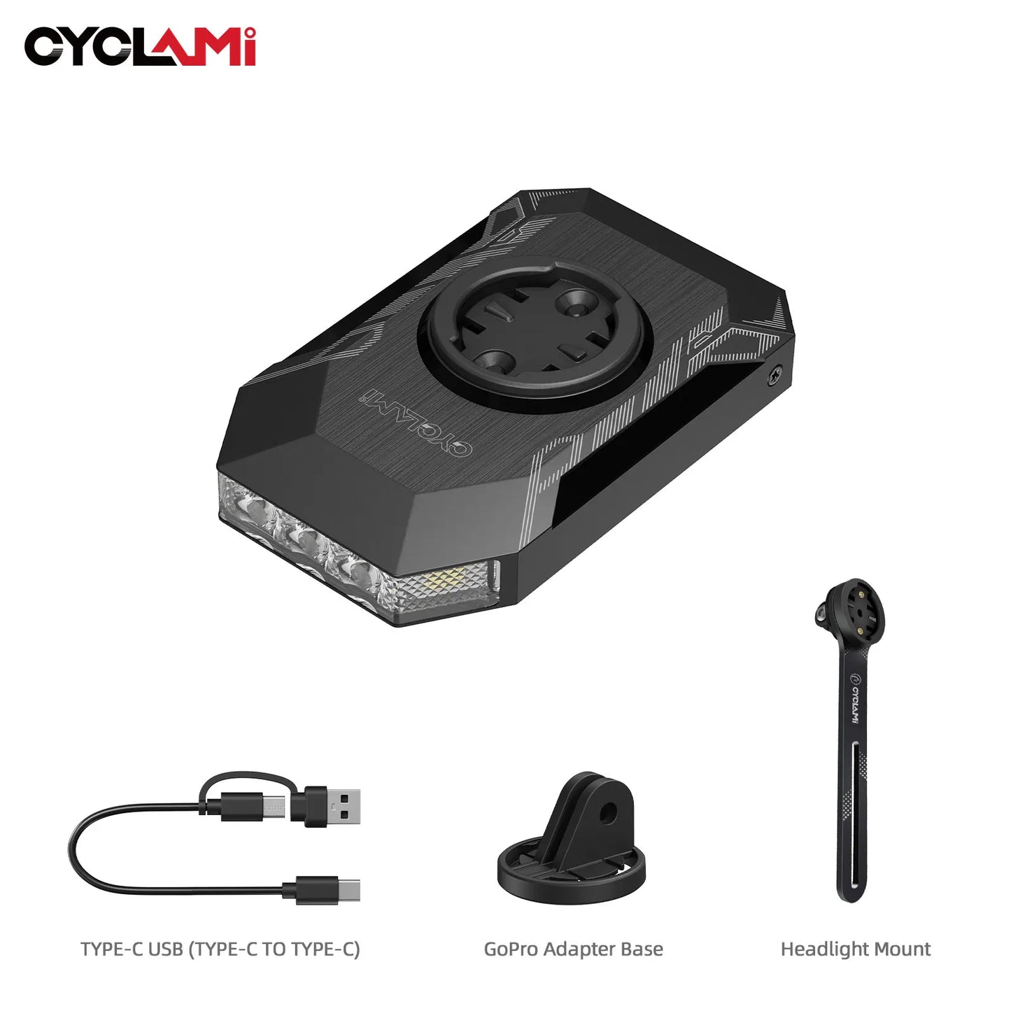 CYCLAMI CL350 Bike Headlight For Garmin XOSS IGPSPORT Magene GPS Rechargeable Bike Light Daytime Safety Night Illumination