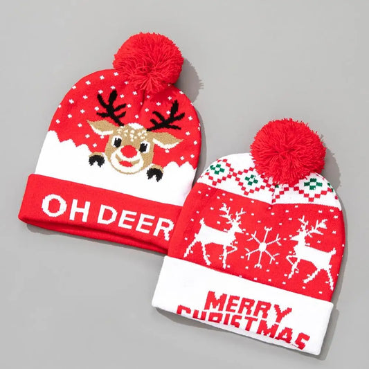 Winter Snowman Christmas Knit Cap For Men Women Warm Hat
