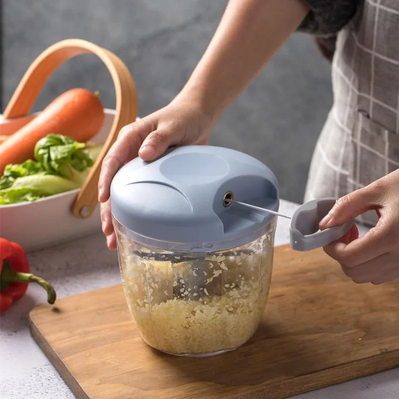 Manual Stainless Steel Garlic Chopper For Vegetable Rotation Press