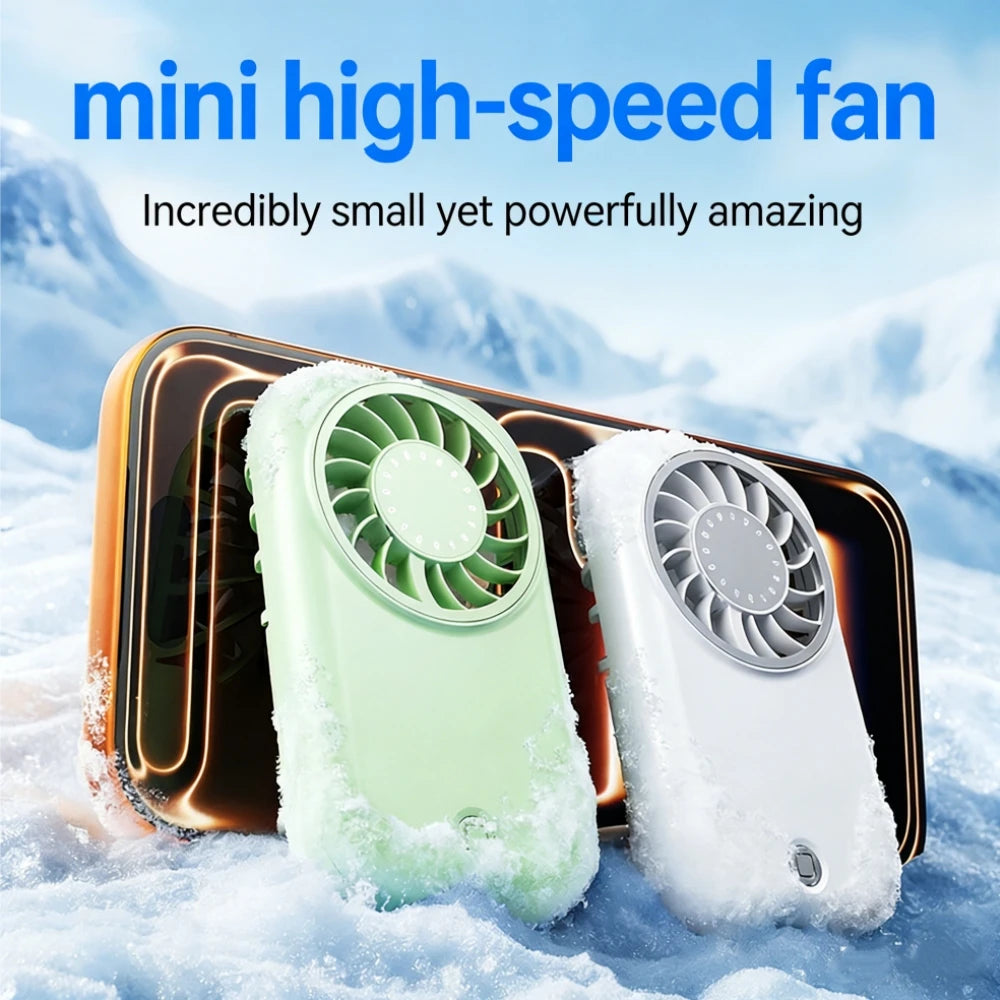 USB Rechargeable Portable Handheld Mini Fan 1200mAh Battery Powered Pocket Cooling Fan for Outdoor Travel Camping