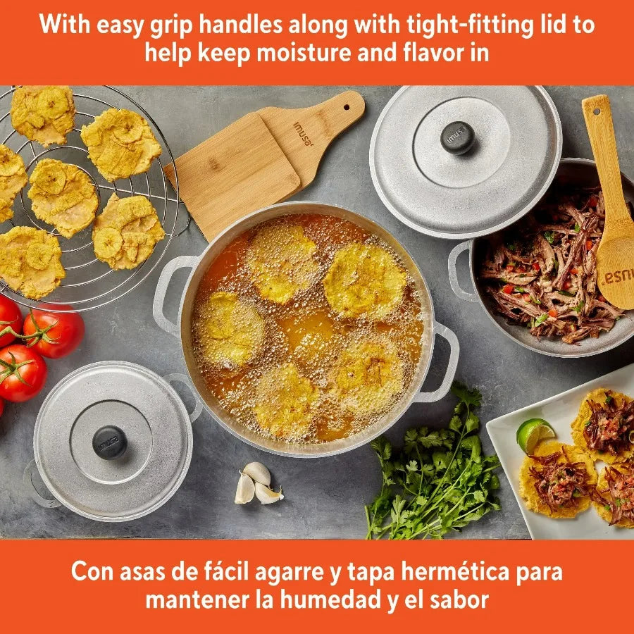 IMUSA Caldero 3-Piece Cast Aluminum Set For Stove And Oven