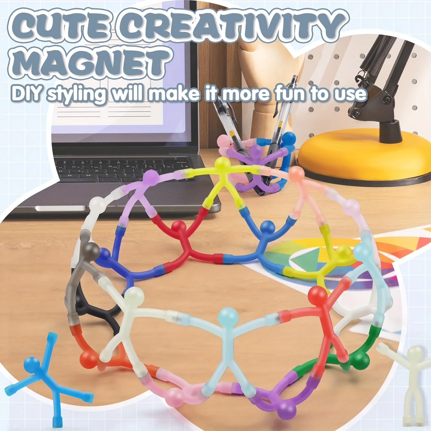 10Pcs Magnetic Travel Toys, Cute People Magnets for Car Airplane, Fidget Sensory Fun